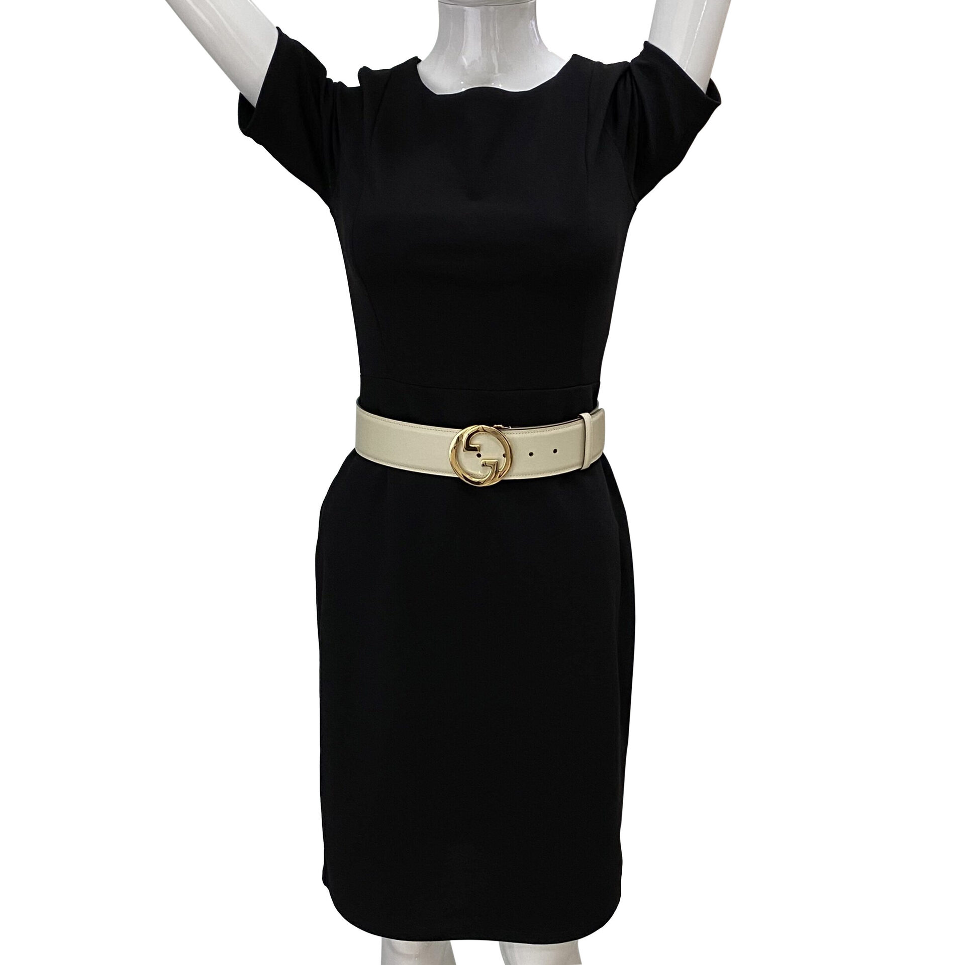 Cinto Gucci GG Couro Off White