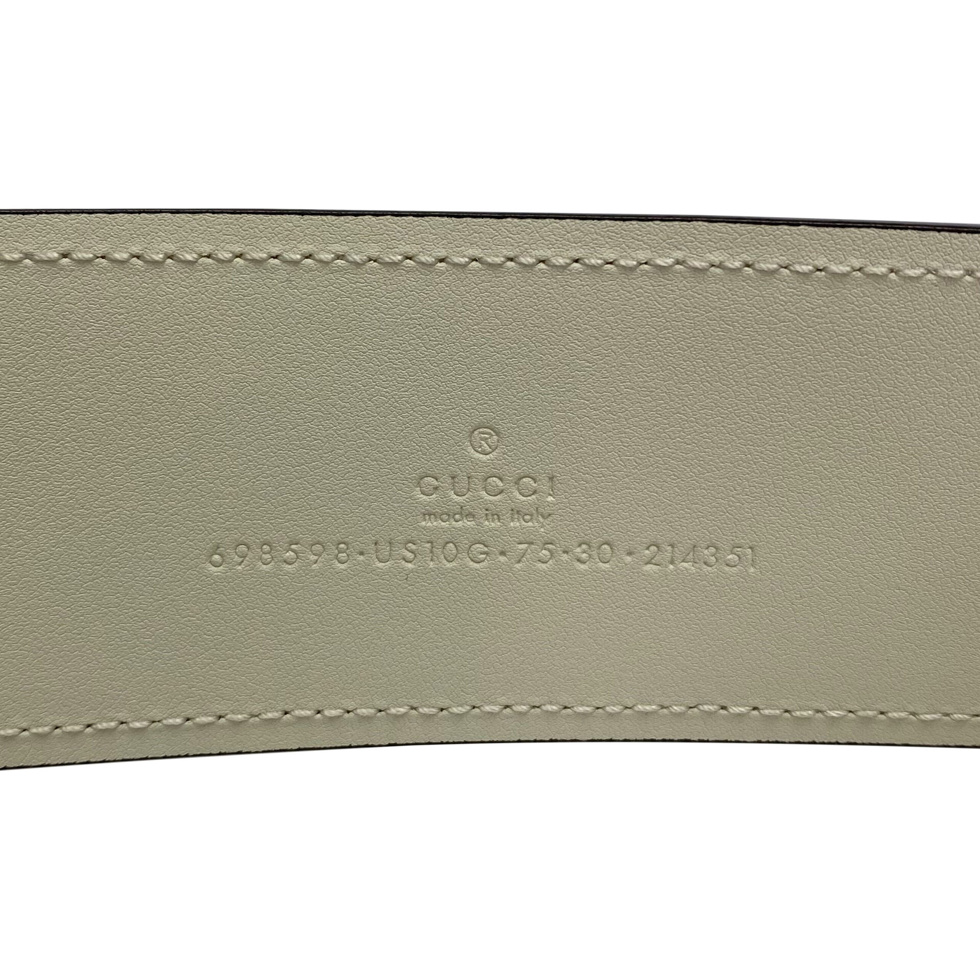 Cinto Gucci GG Couro Off White