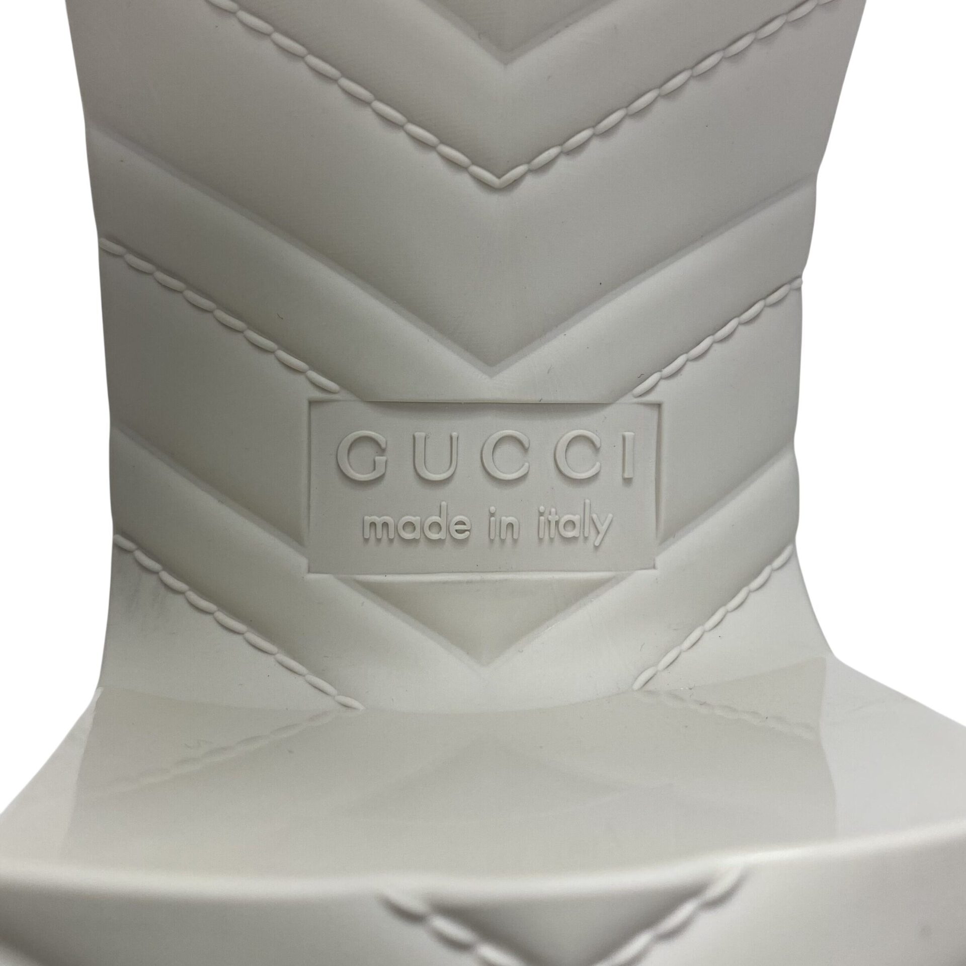 Sandália Gucci Rubber Slides Off White