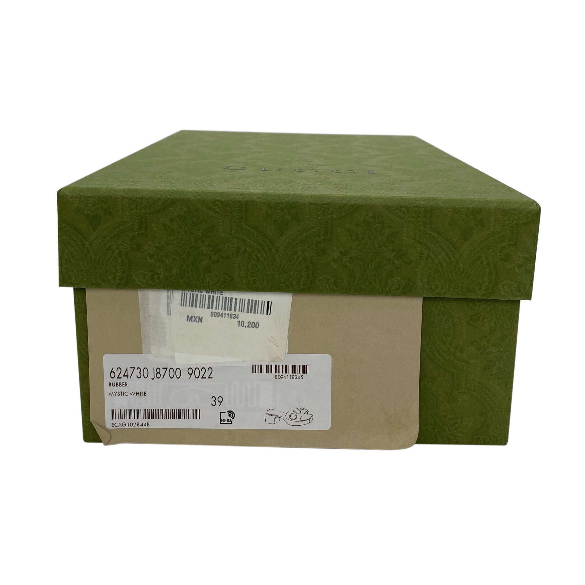 Sandália Gucci Rubber Slides Off White