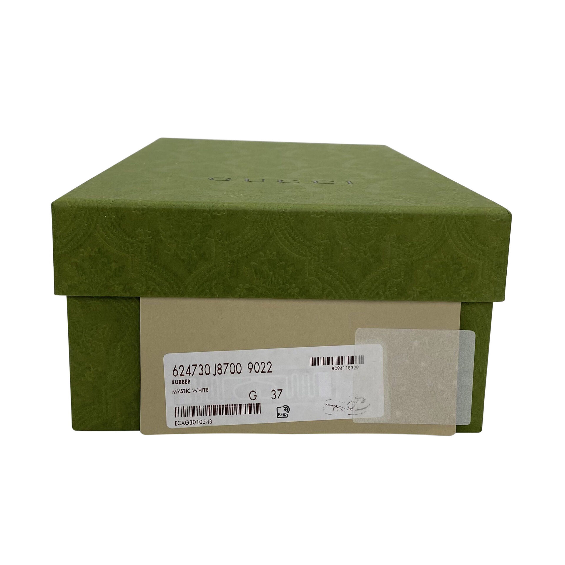 Sandália Gucci Rubber Slides Off White