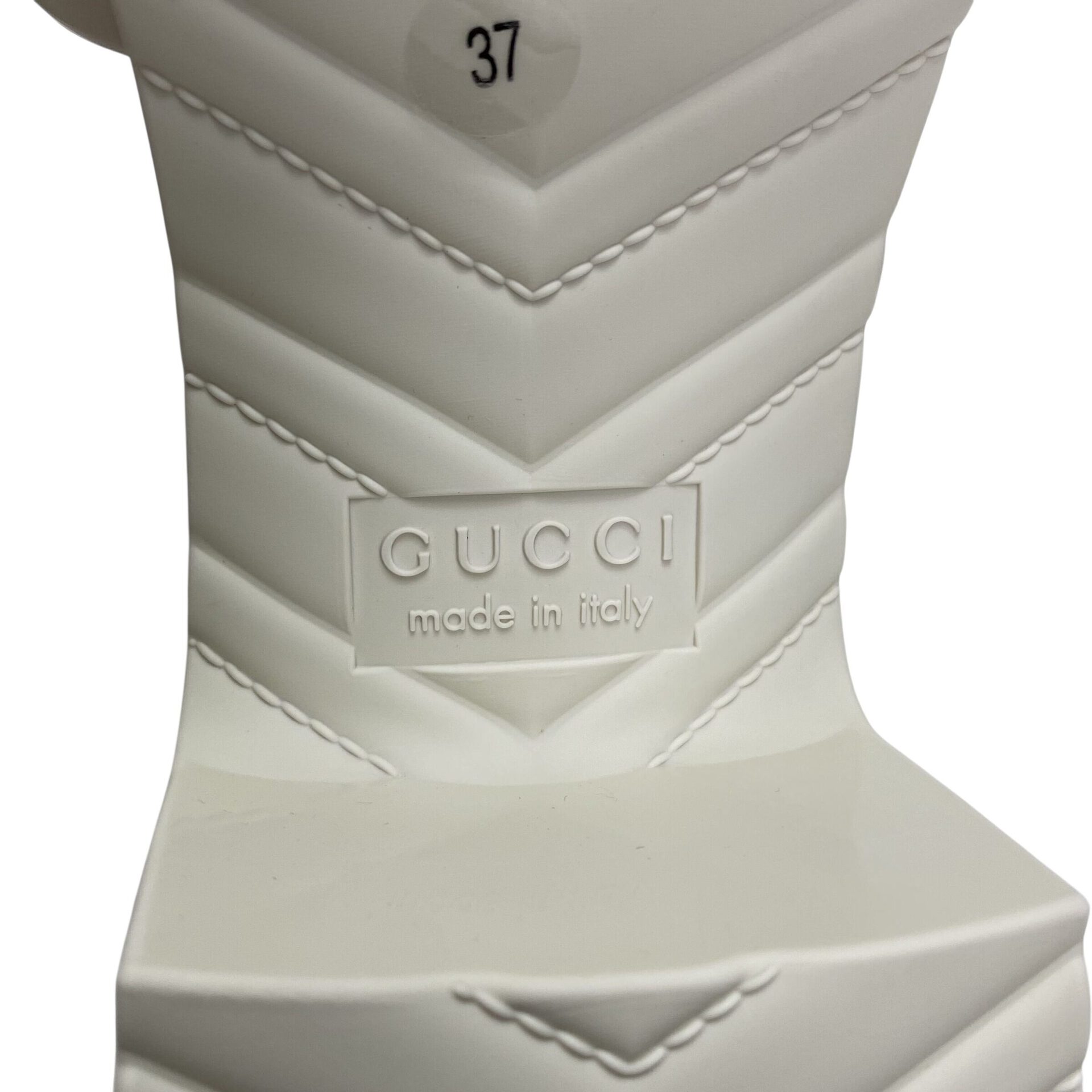 Sandália Gucci Rubber Slides Off White