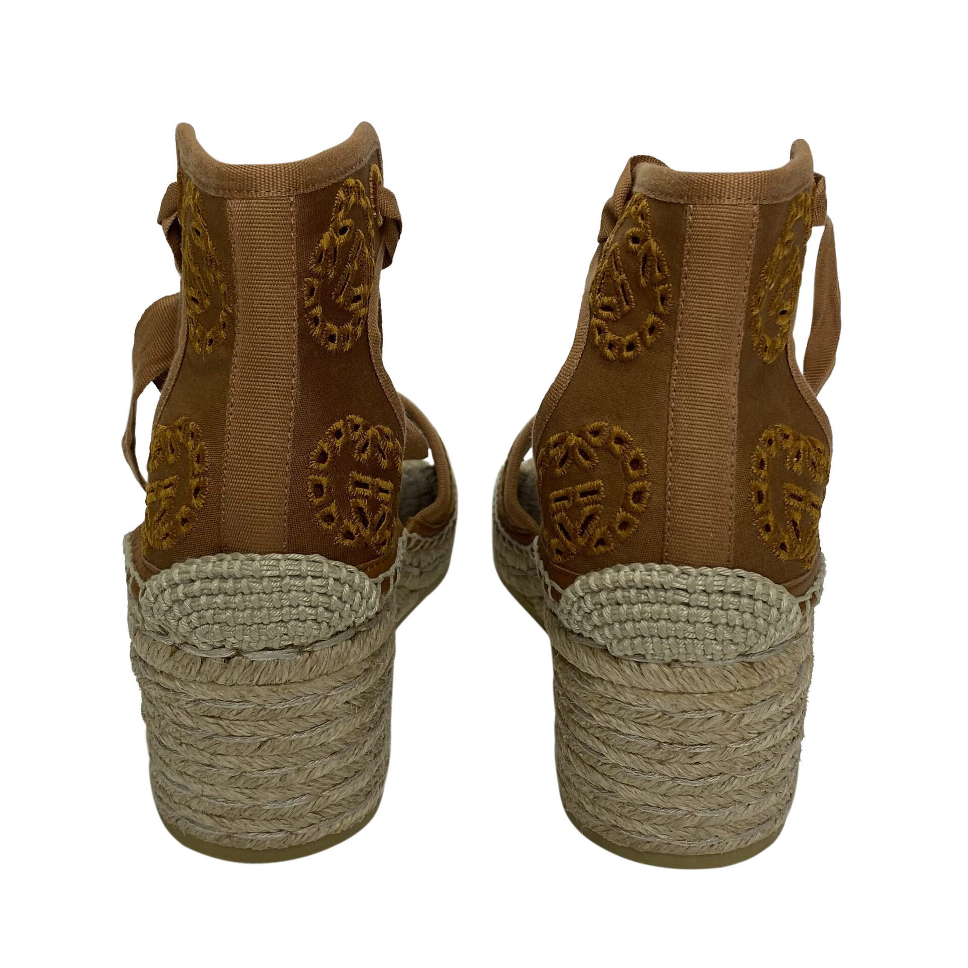 Sandália Espadrille Gucci Anabela Caramelo