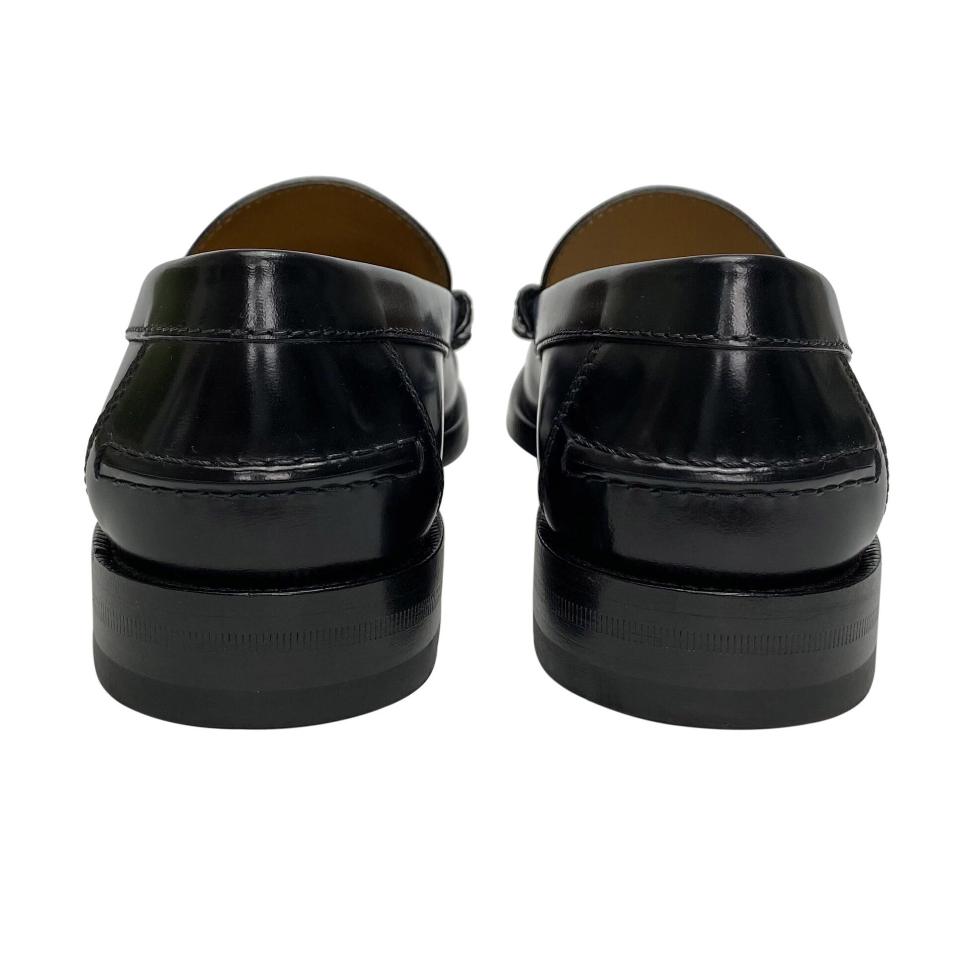 Mocassim Gucci Logo Couro Preto