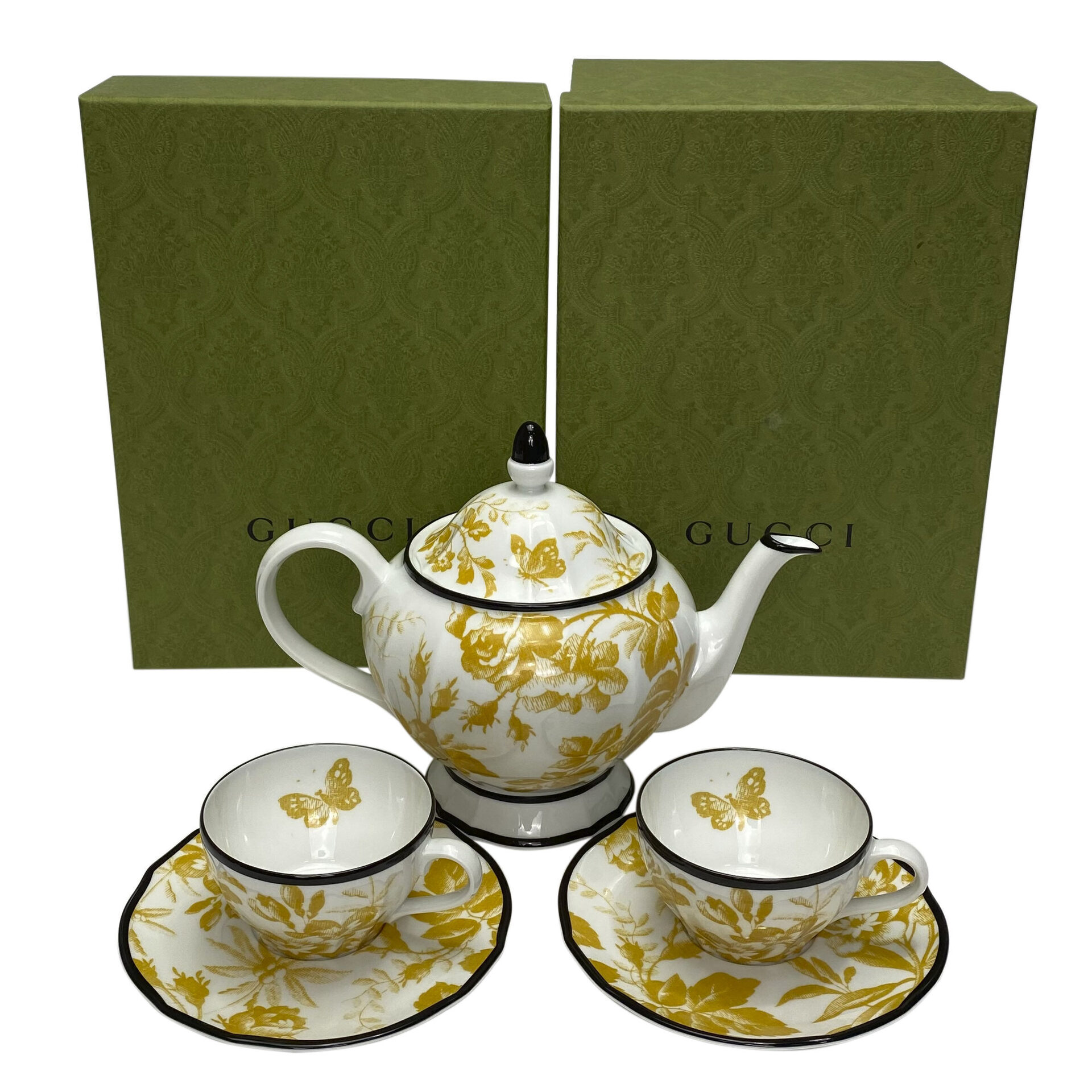 Set de Xícaras e Bule Gucci Herbarium Amarelo