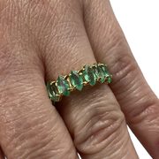 Aliança Riviera Esmeralda - 3.47 ct.