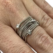 Anel Ouro Branco - 0.30 ct.