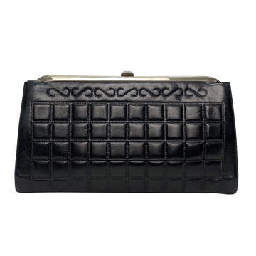Clutch Chanel Choco Bar CC Preta