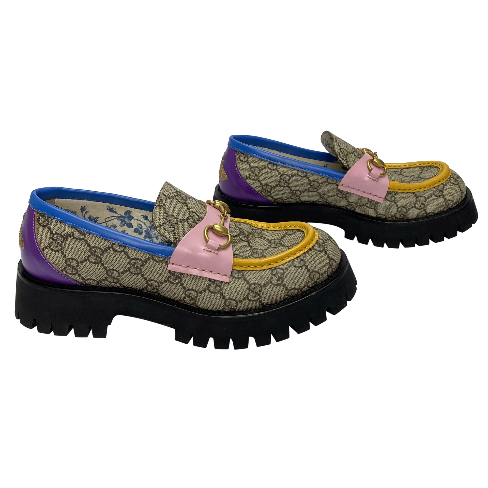 Mocassim Gucci Horsebit GG Colorido