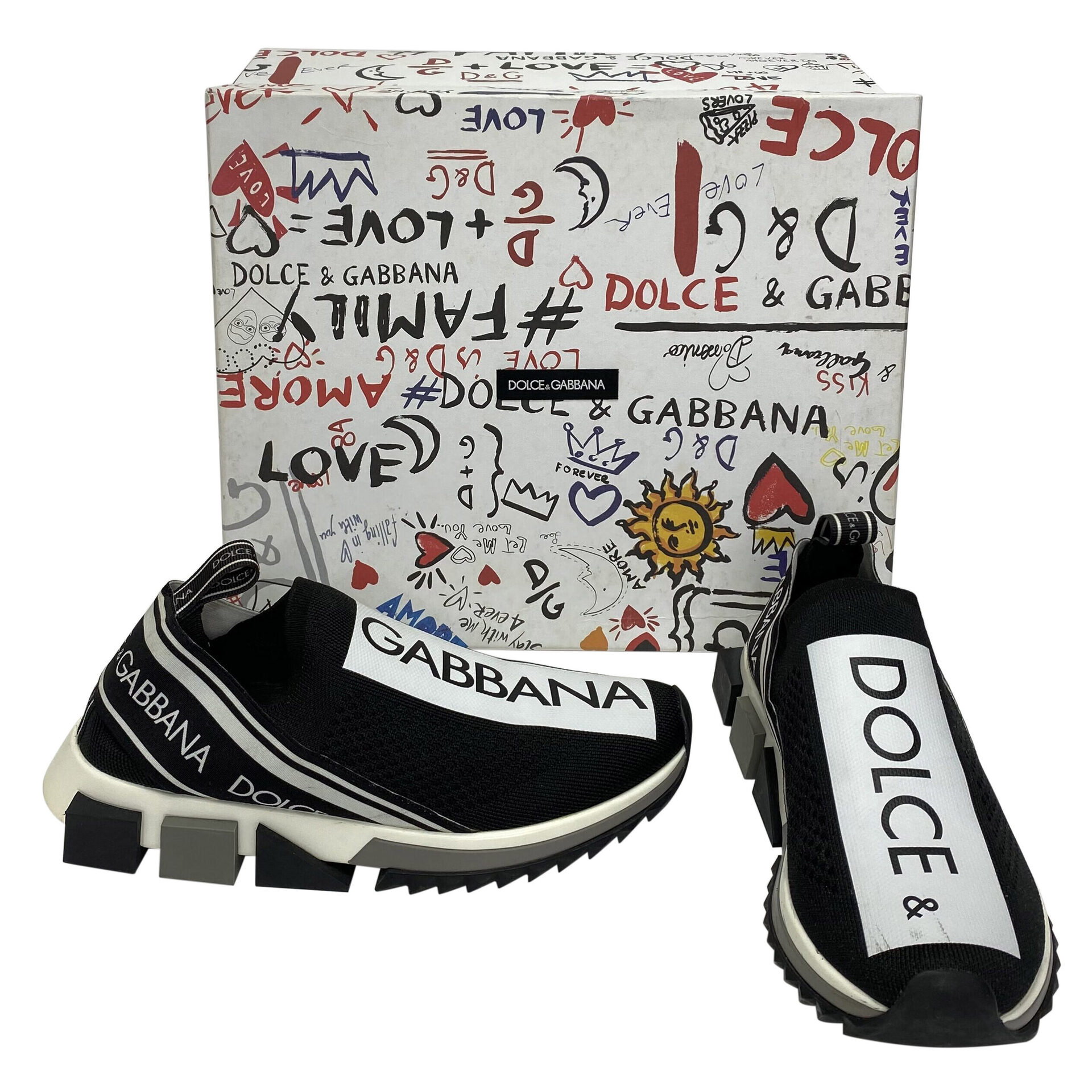 Tênis Dolce & Gabbana Sorrento Preto e Branco