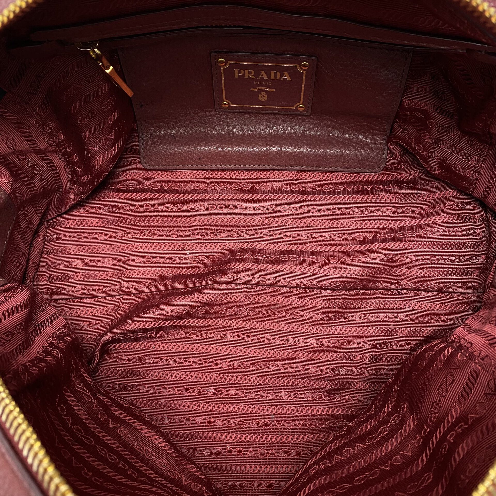 Bolsa Prada Couro Vinho