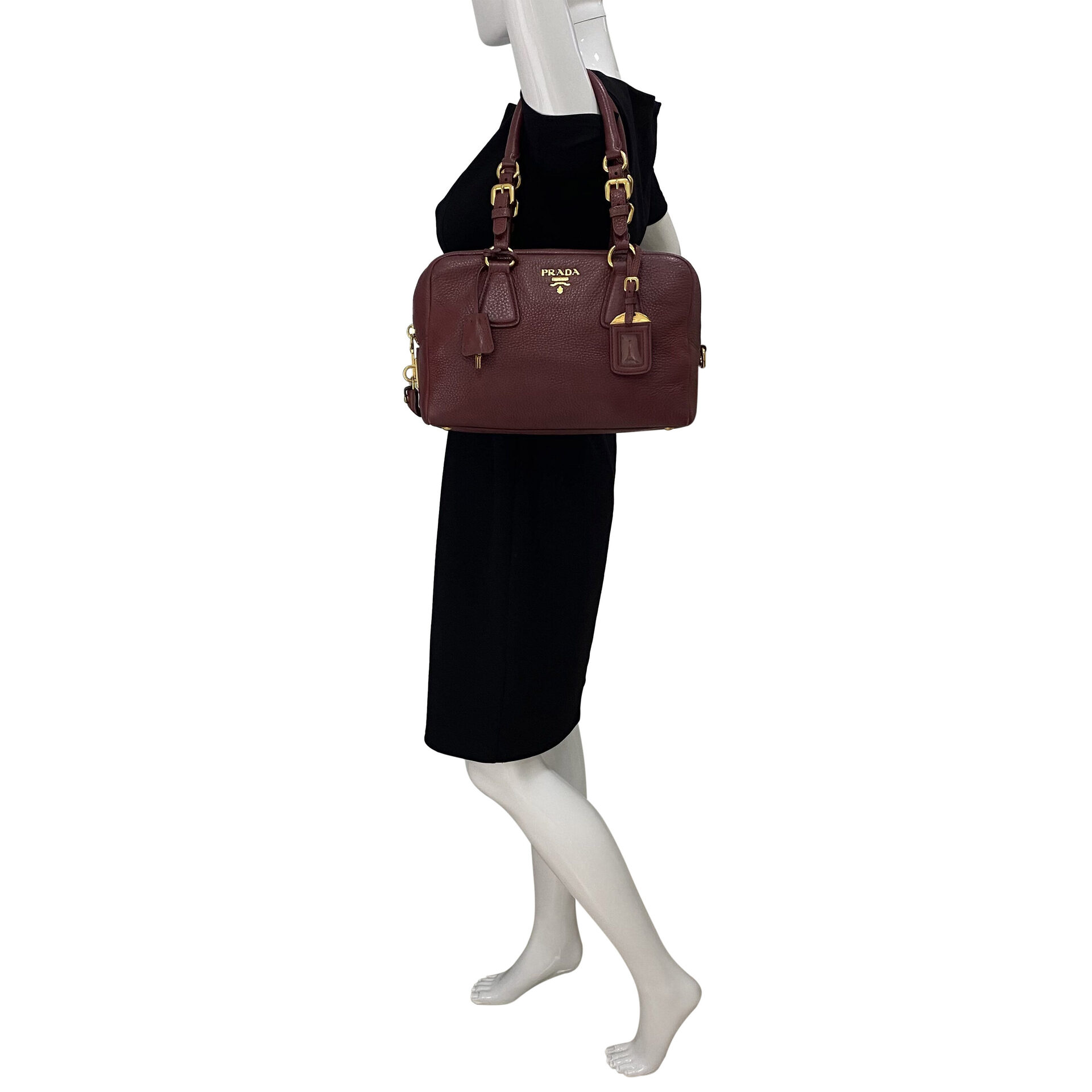 Bolsa Prada Couro Vinho