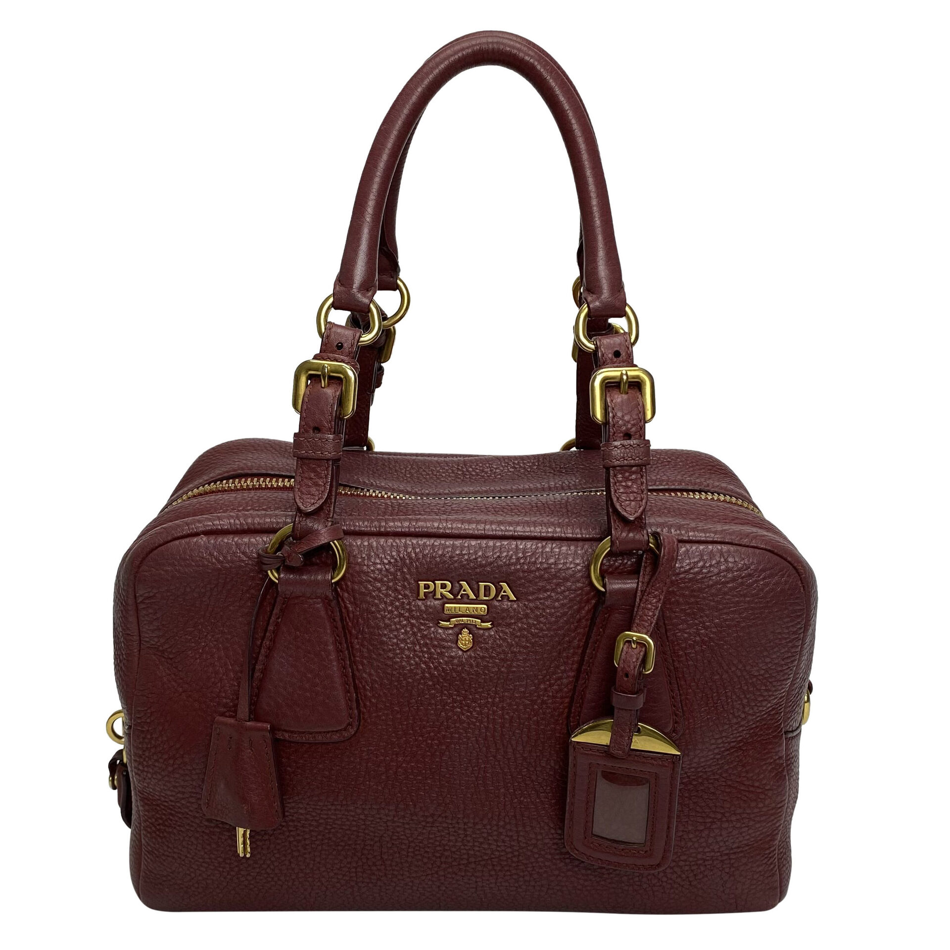 Bolsa Prada Couro Vinho