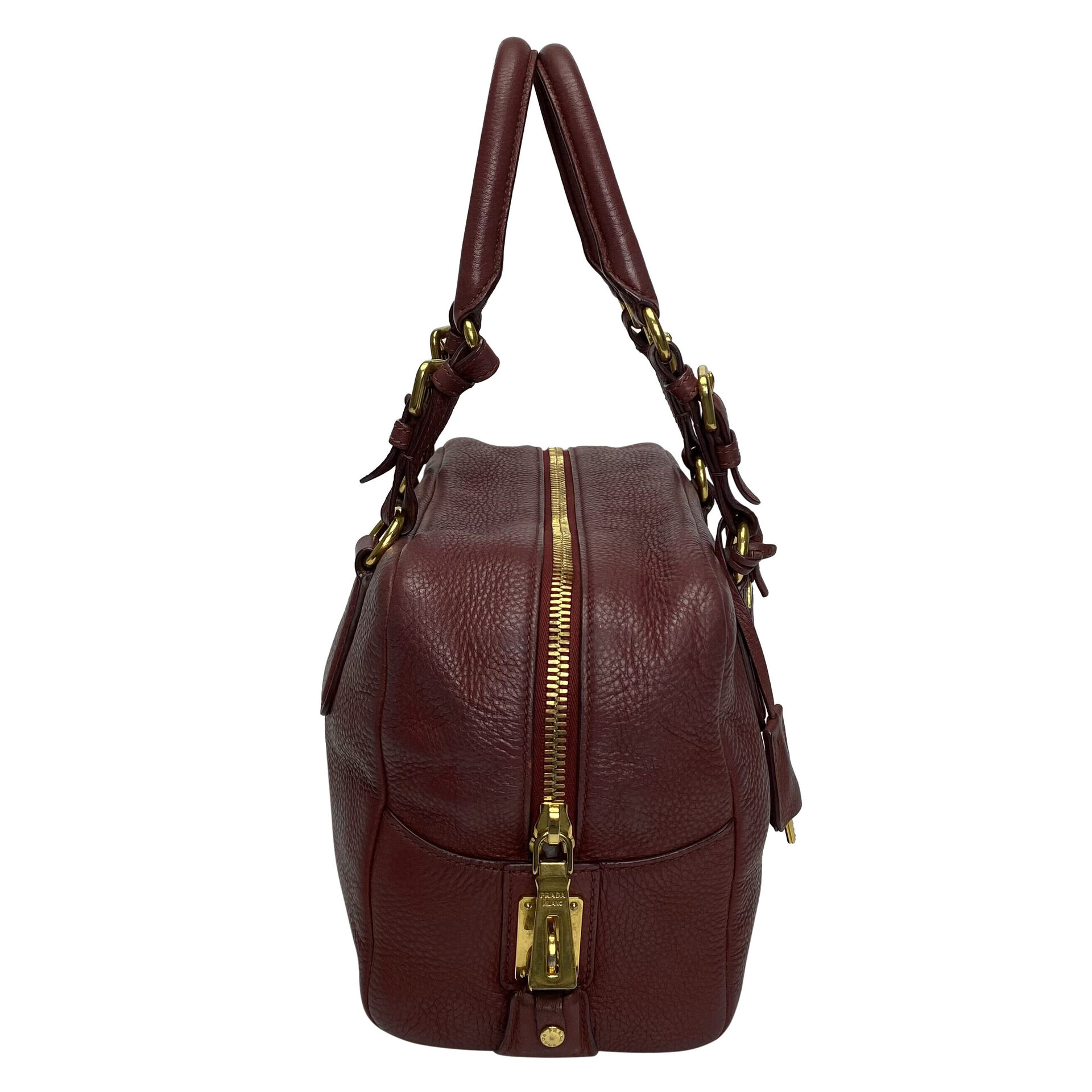 Bolsa Prada Couro Vinho