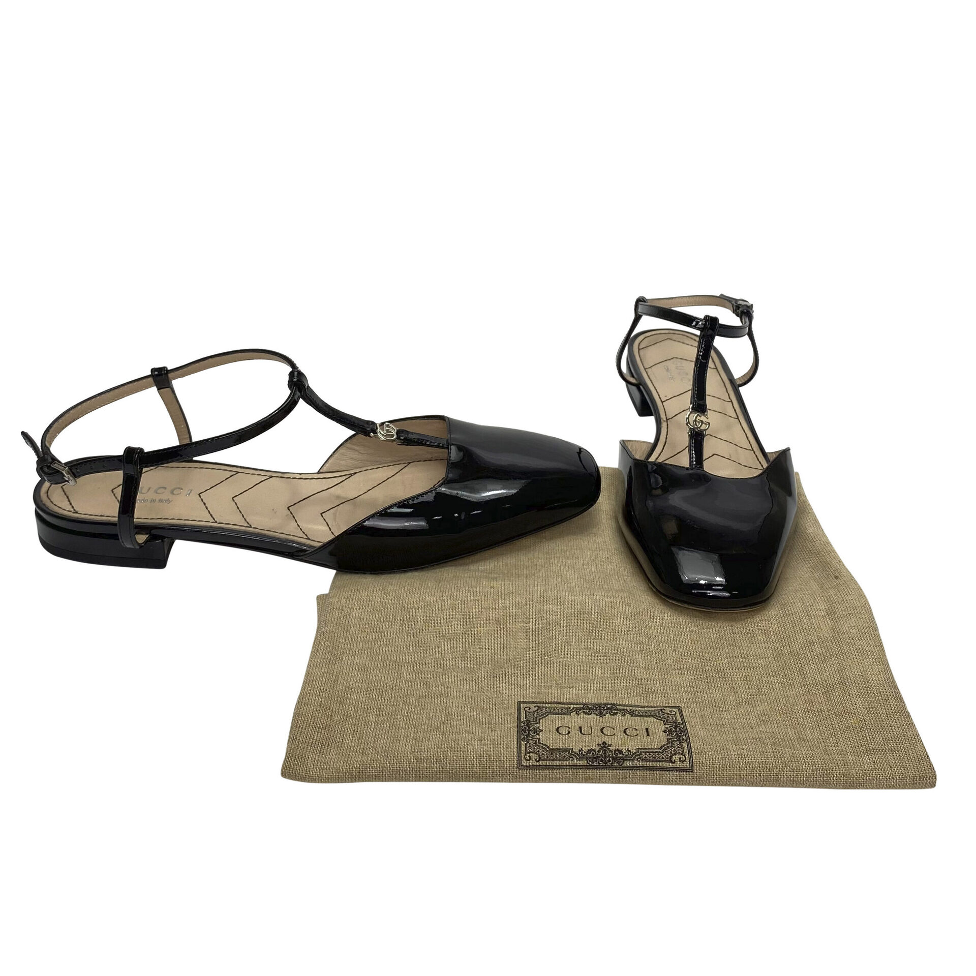 Sapatilha Gucci Verniz Preto