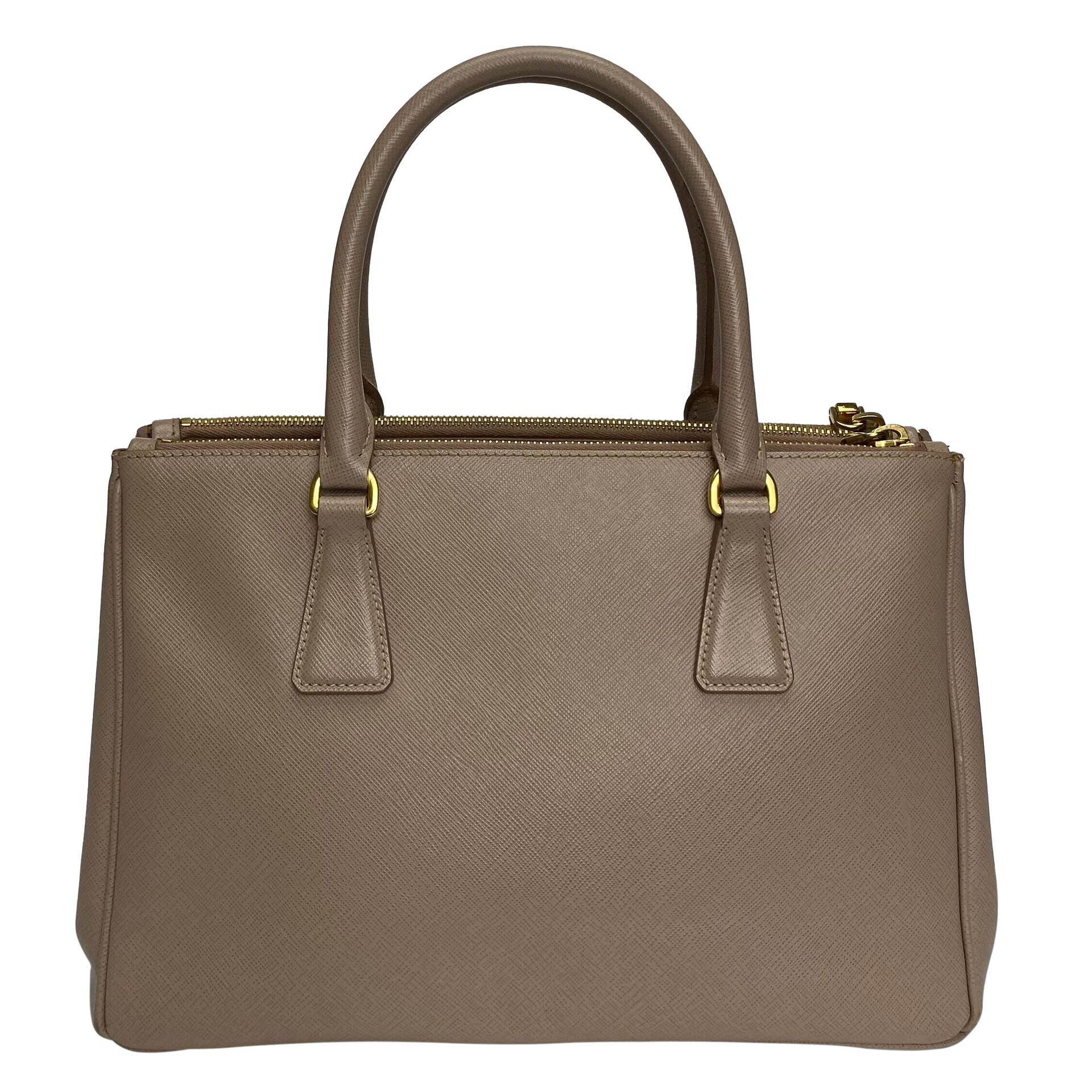 Bolsa Prada Galleria Couro Saffiano Nude