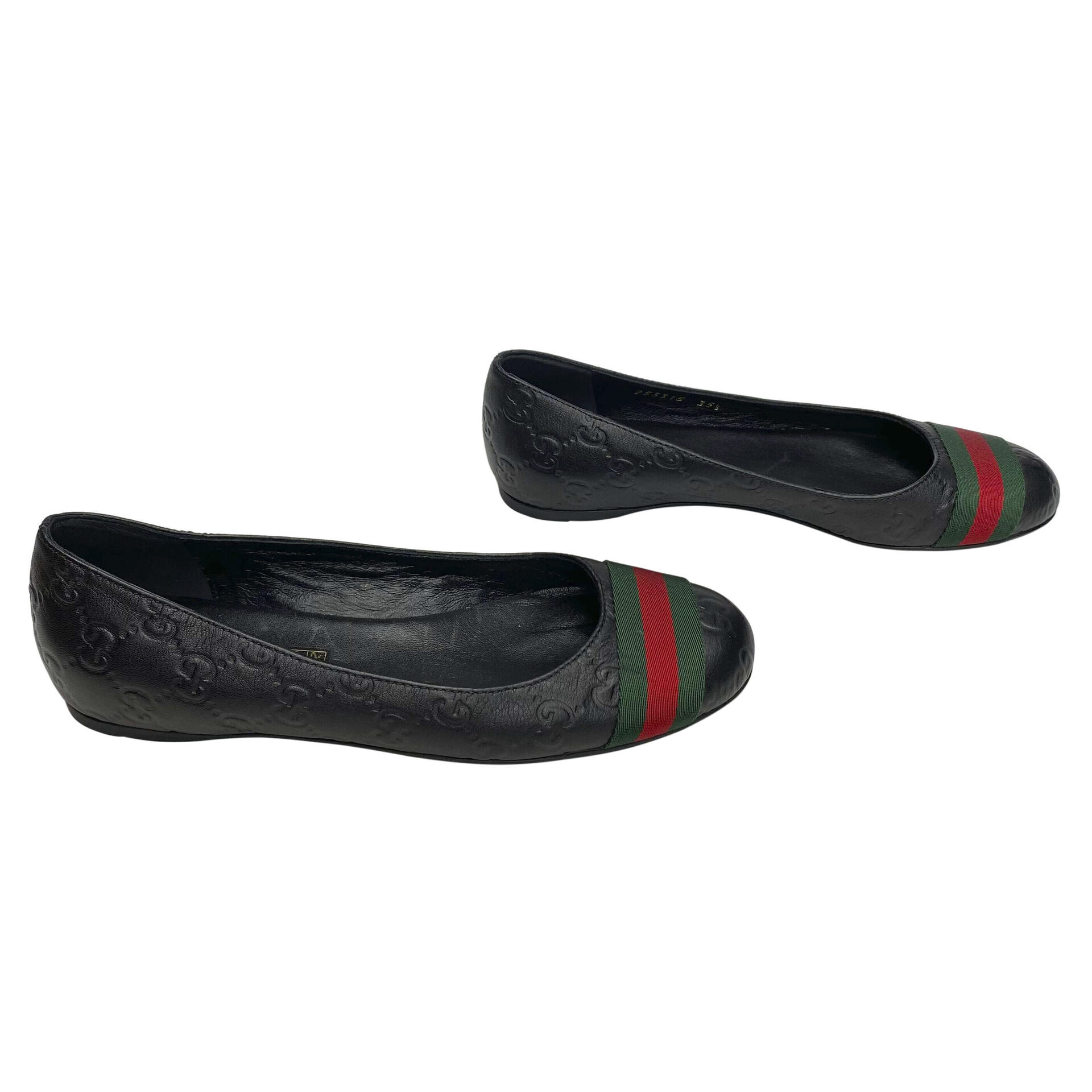 Sapatilha Gucci Microguccissima Preta