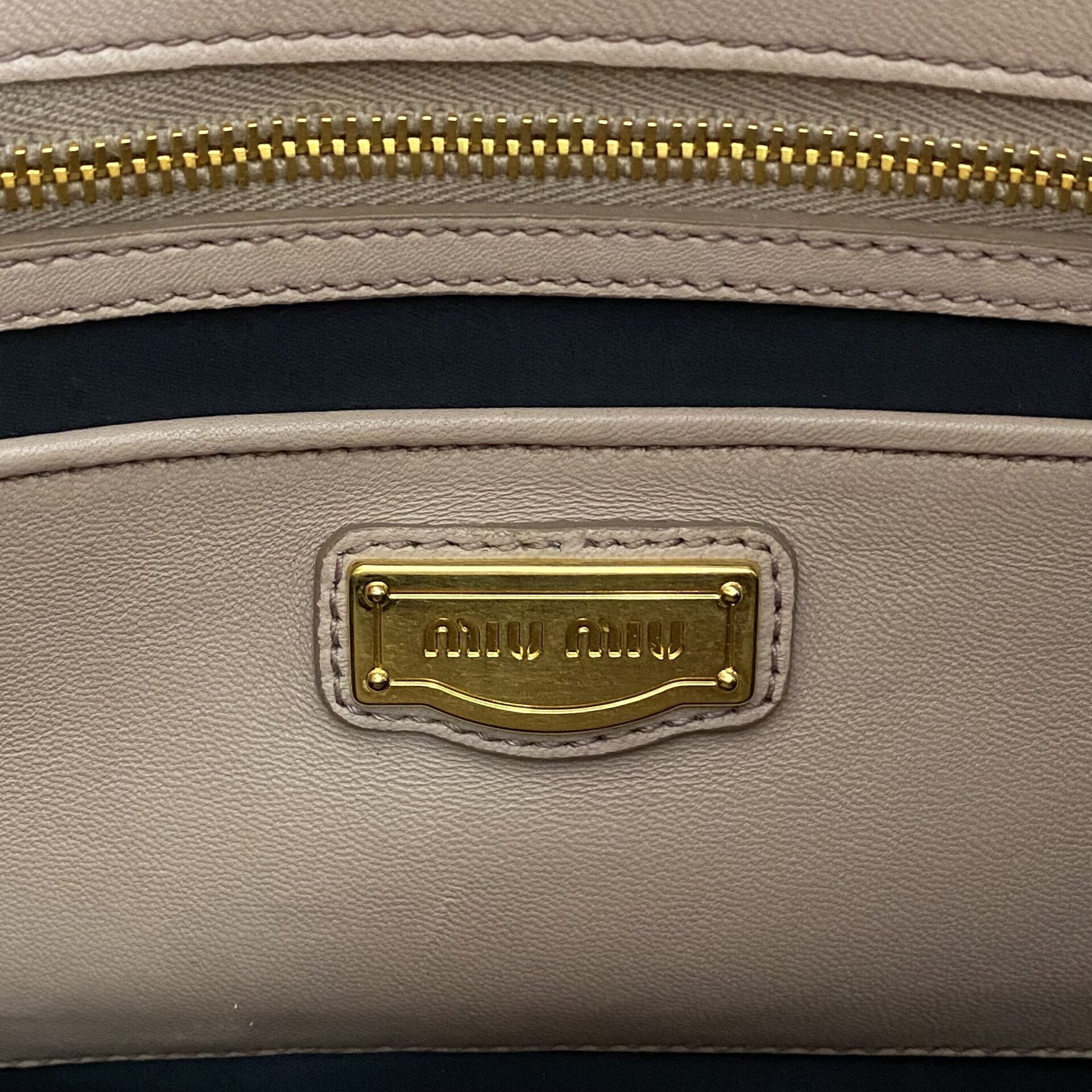 Bolsa Miu Miu Couro Drapeado Nude