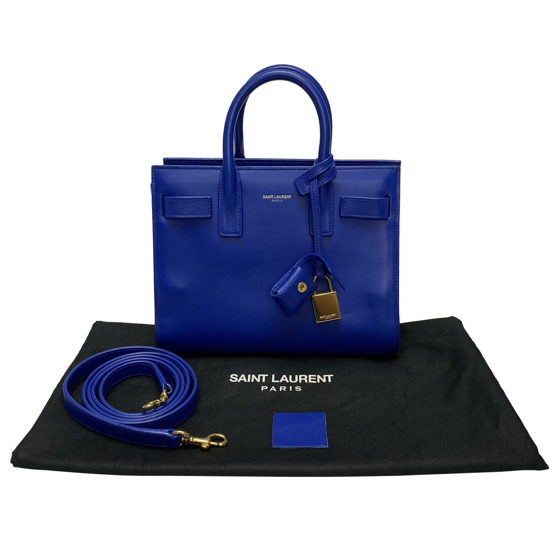 Bolsa Saint Laurent Sac de Jour Mini Azul