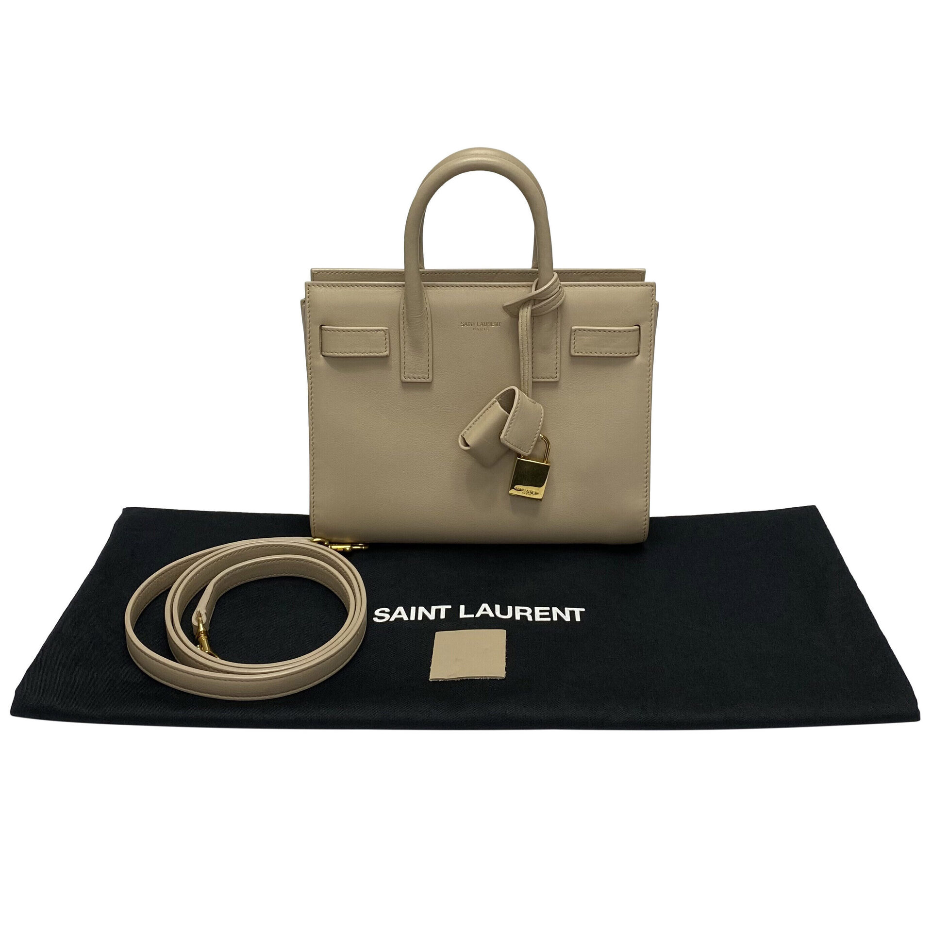 Bolsa Saint Laurent Sac de Jour Nano Bege