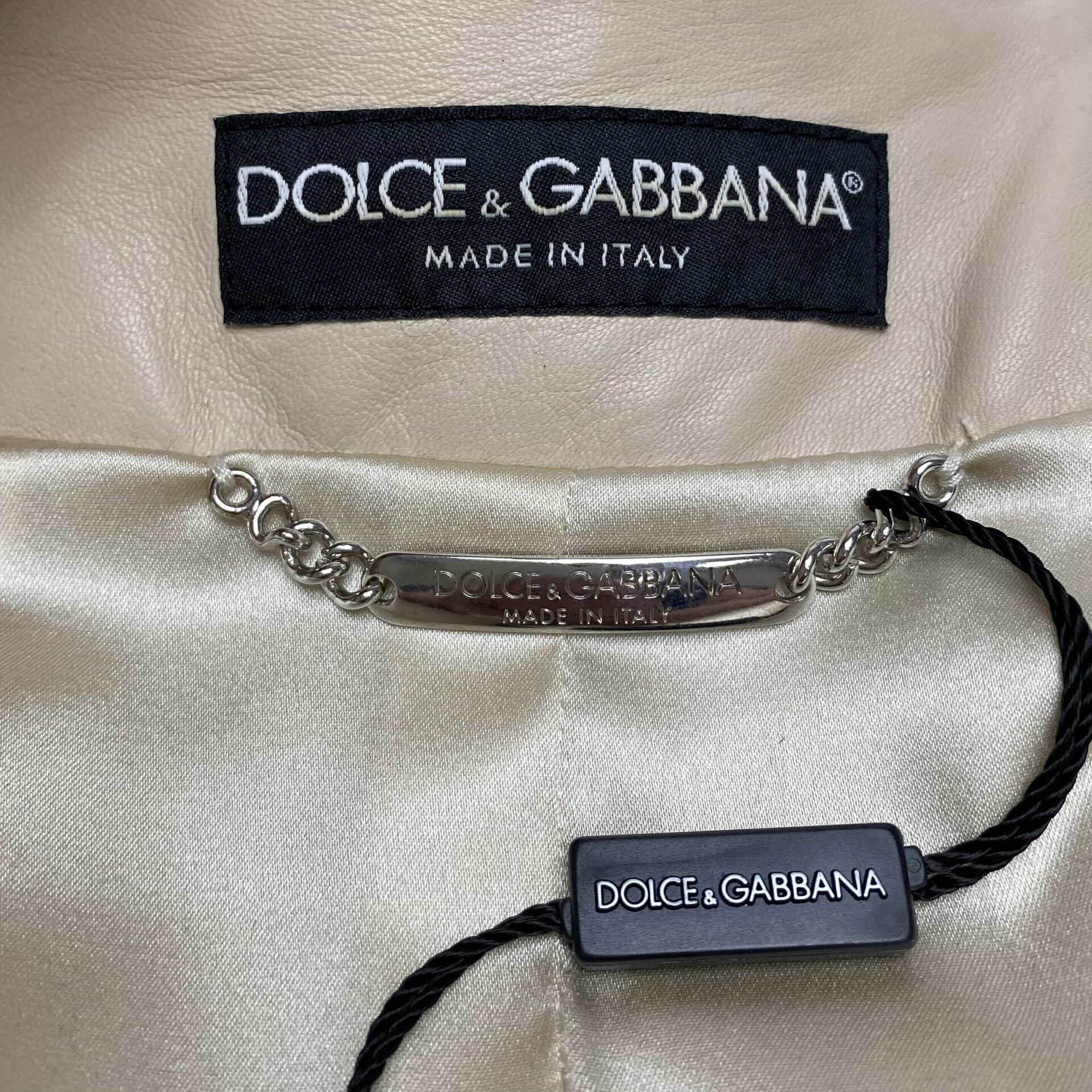 Jaqueta Dolce & Gabbana Couro Bege