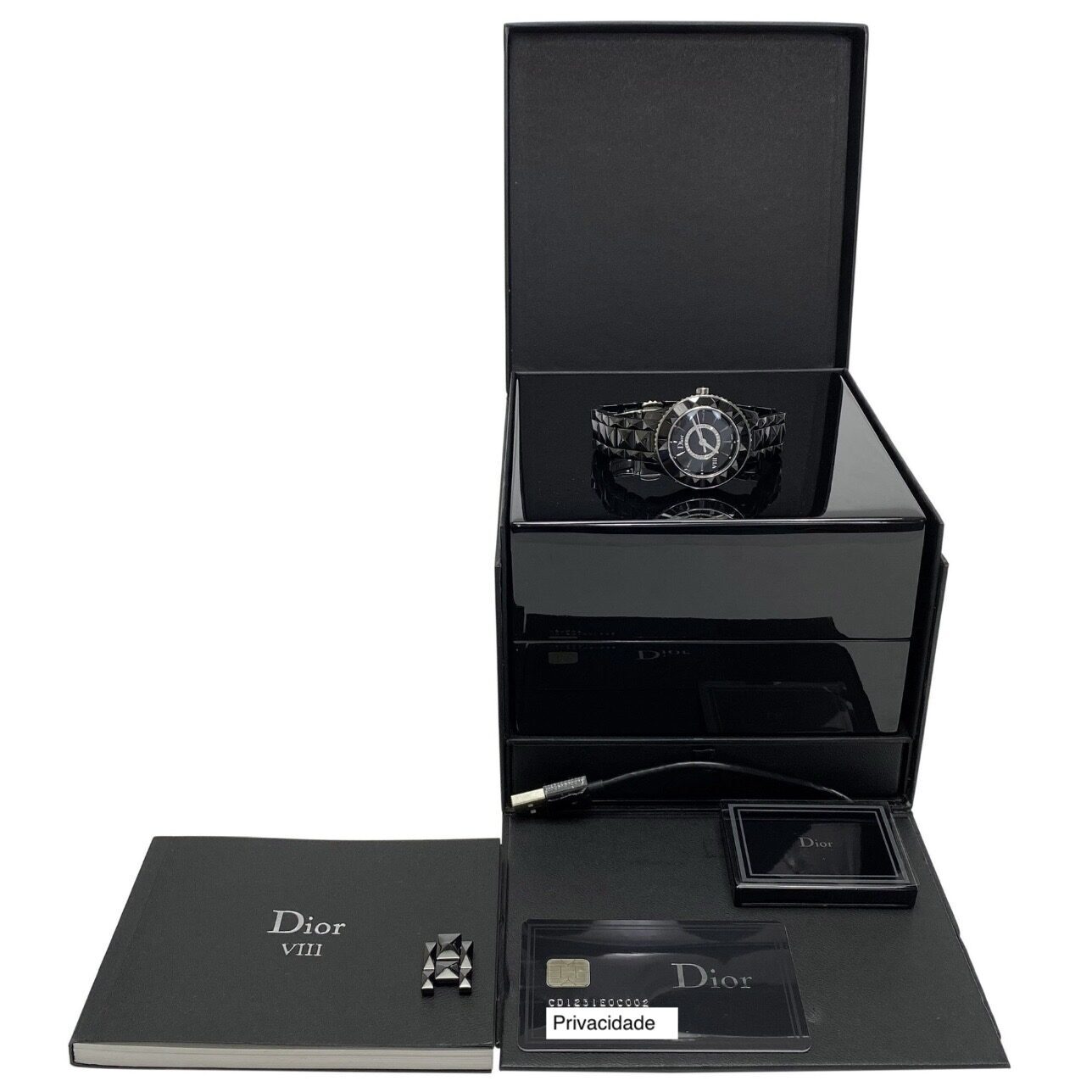 Relógio Christian Dior VIII Cerâmica Preta