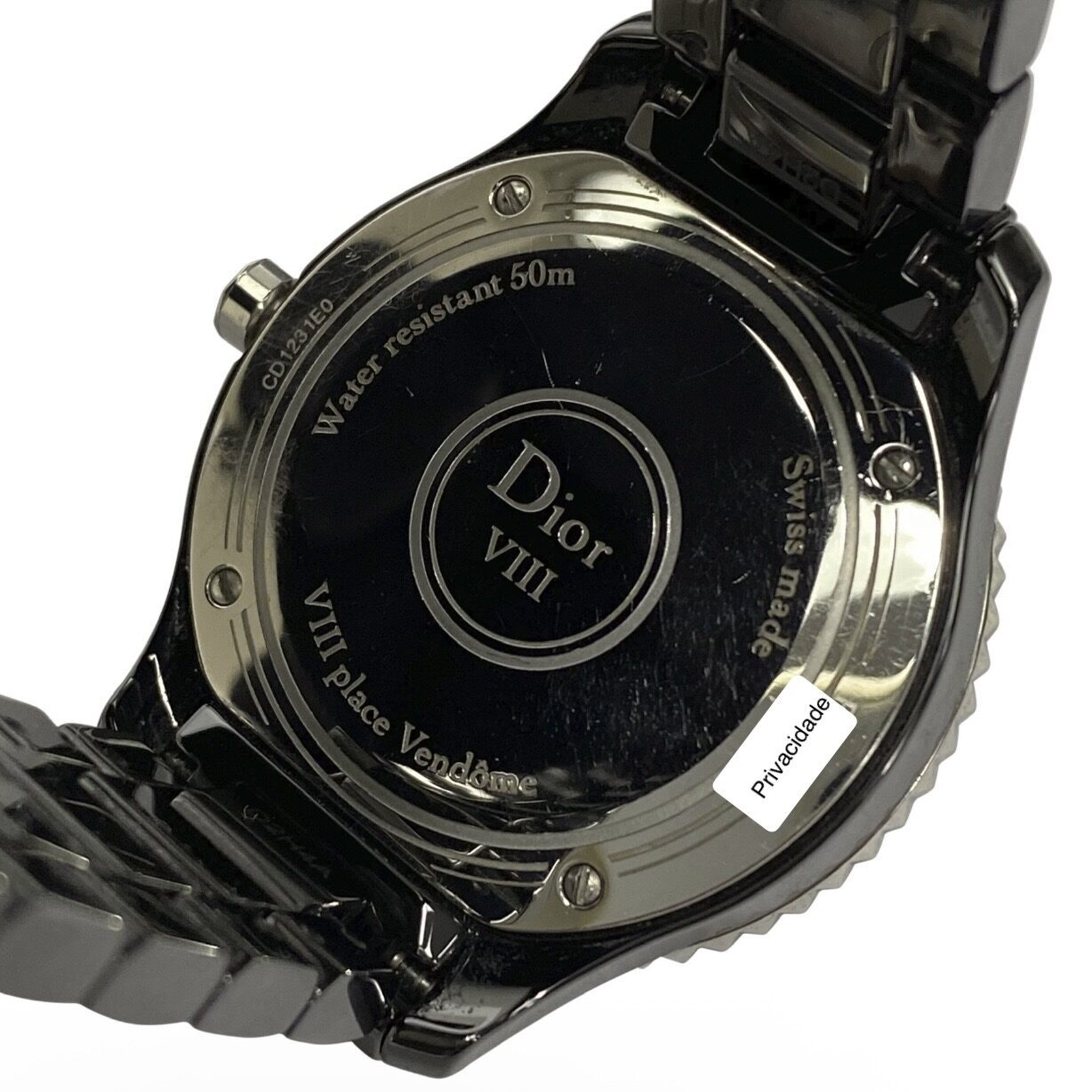 Relógio Christian Dior VIII Cerâmica Preta