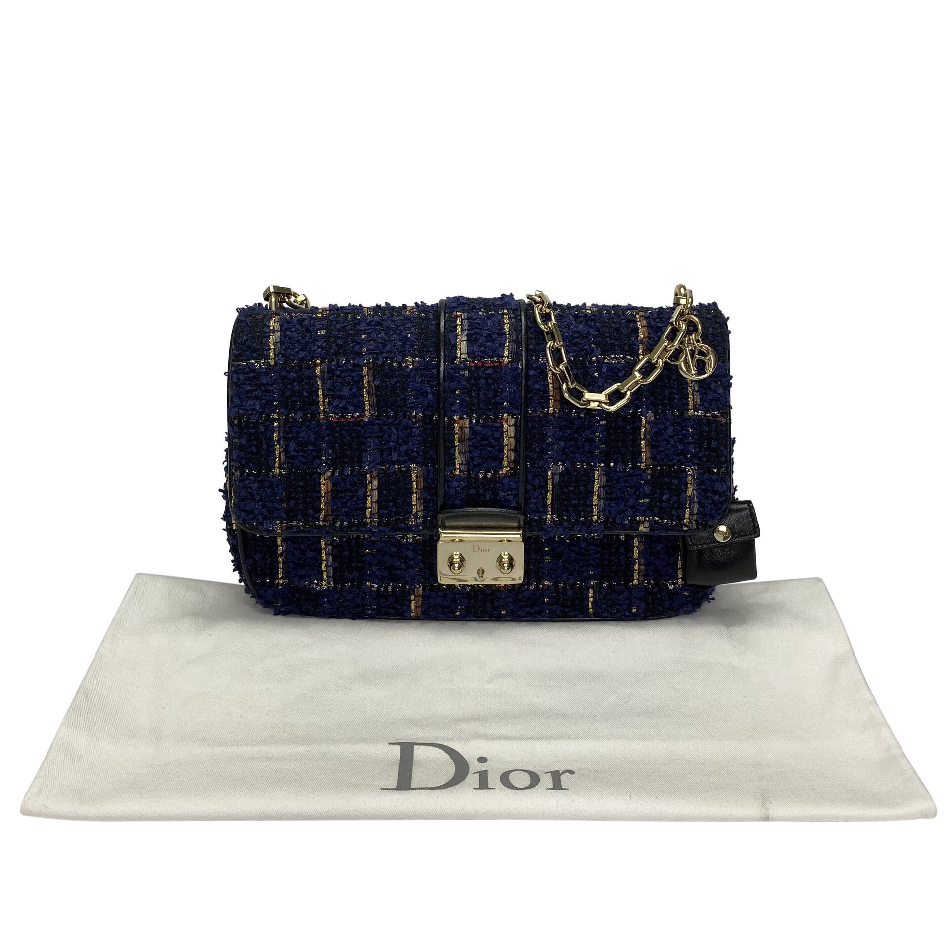 Bolsa Christian Dior Miss Dior Tweed Azul