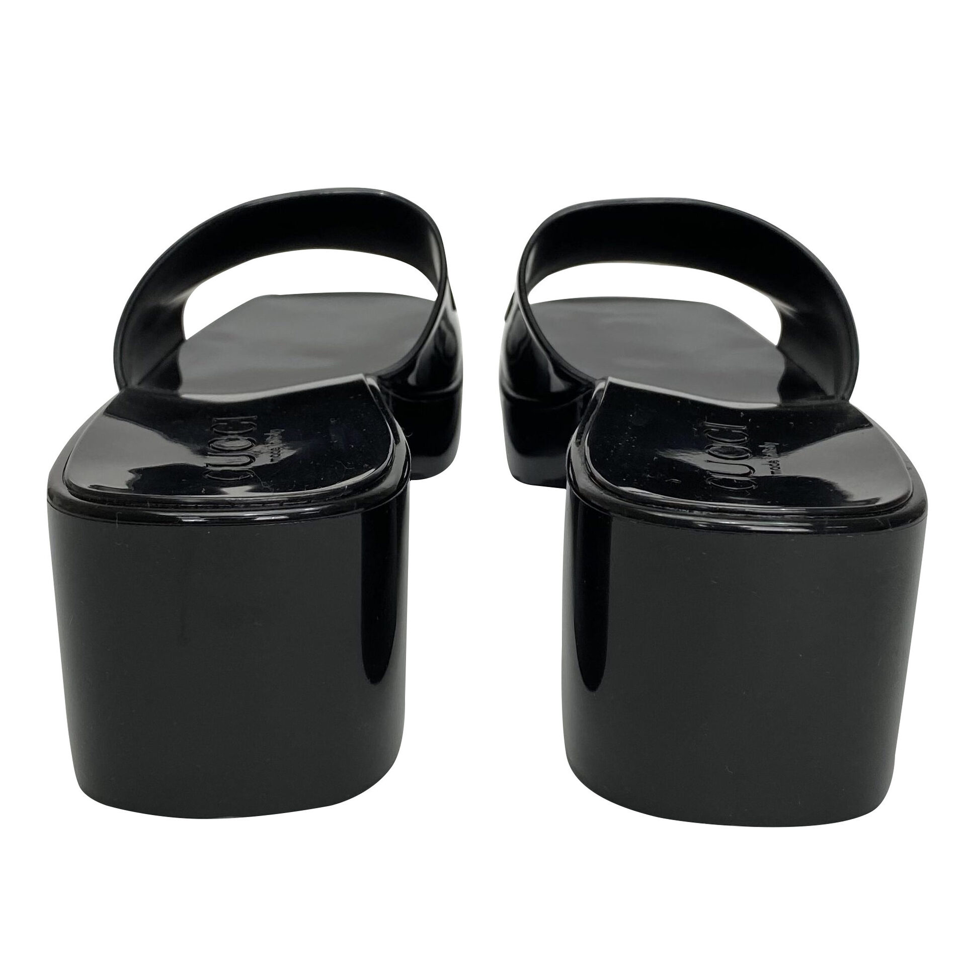 Sandália Gucci Rubber Slides Preta