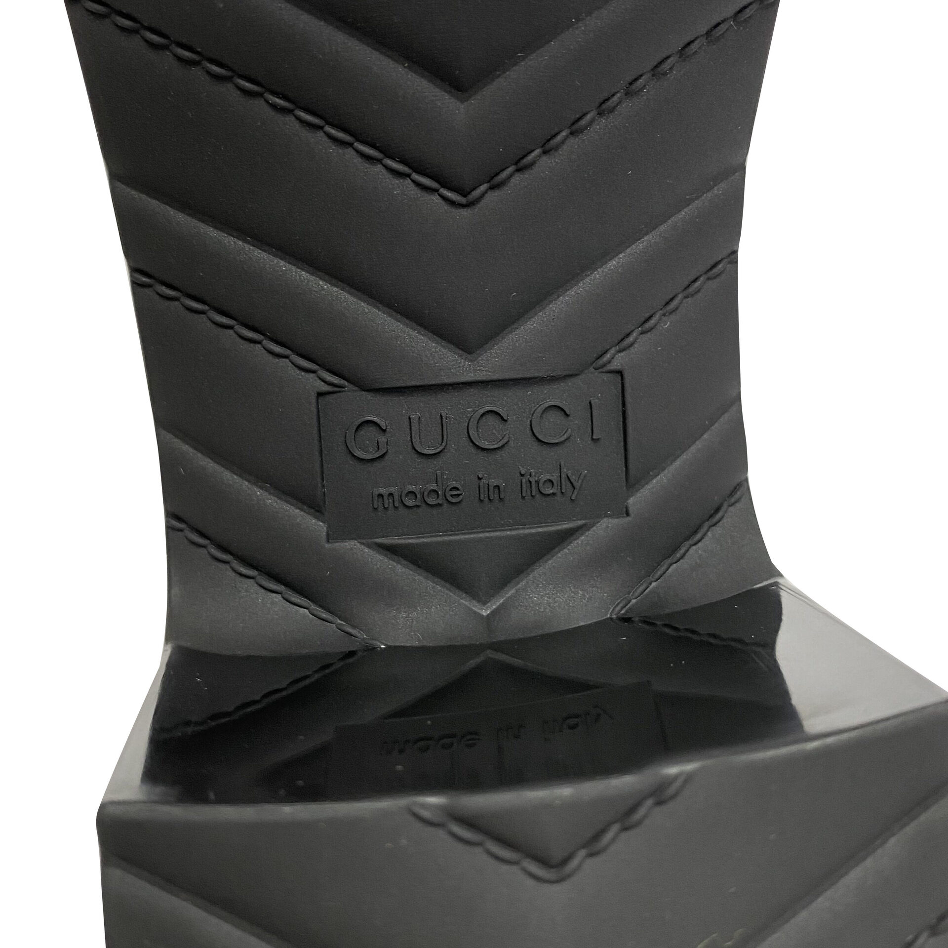 Sandália Gucci Rubber Slides Preta