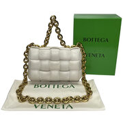 Bolsa Bottega Veneta Cassette Chain Off White