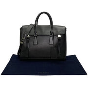 Pasta Prada Couro Saffiano Preto