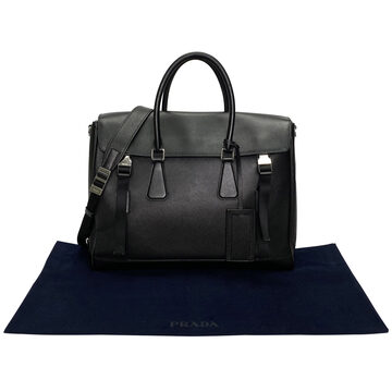 Pasta Prada Couro Saffiano Preto