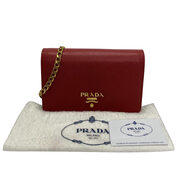 Bolsa Prada Chain Saffiano Vermelha