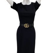 Cinto Gucci GG Couro Preto