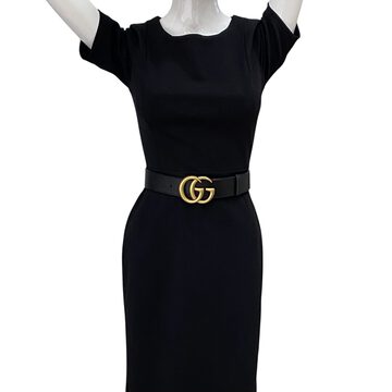 Cinto Gucci GG Couro Preto