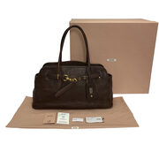 Bolsa Miu Miu Aventure Couro Marrom