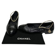 Sapatilha Chanel Cap Toe Ankle Chain