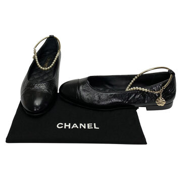 Sapatilha Chanel Cap Toe Ankle Chain