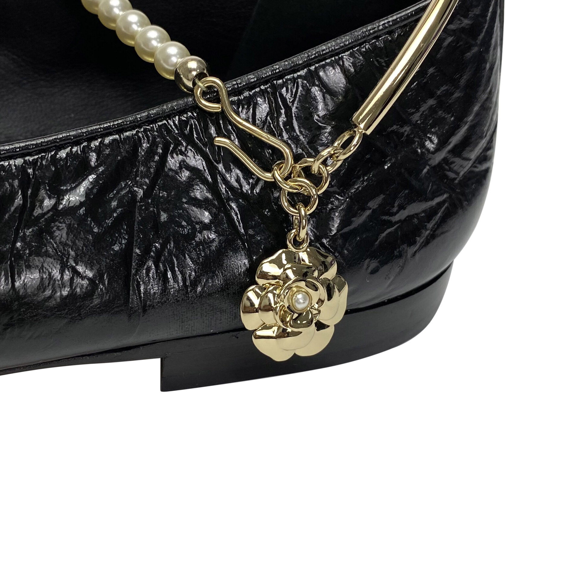 Sapatilha Chanel Cap Toe Ankle Chain