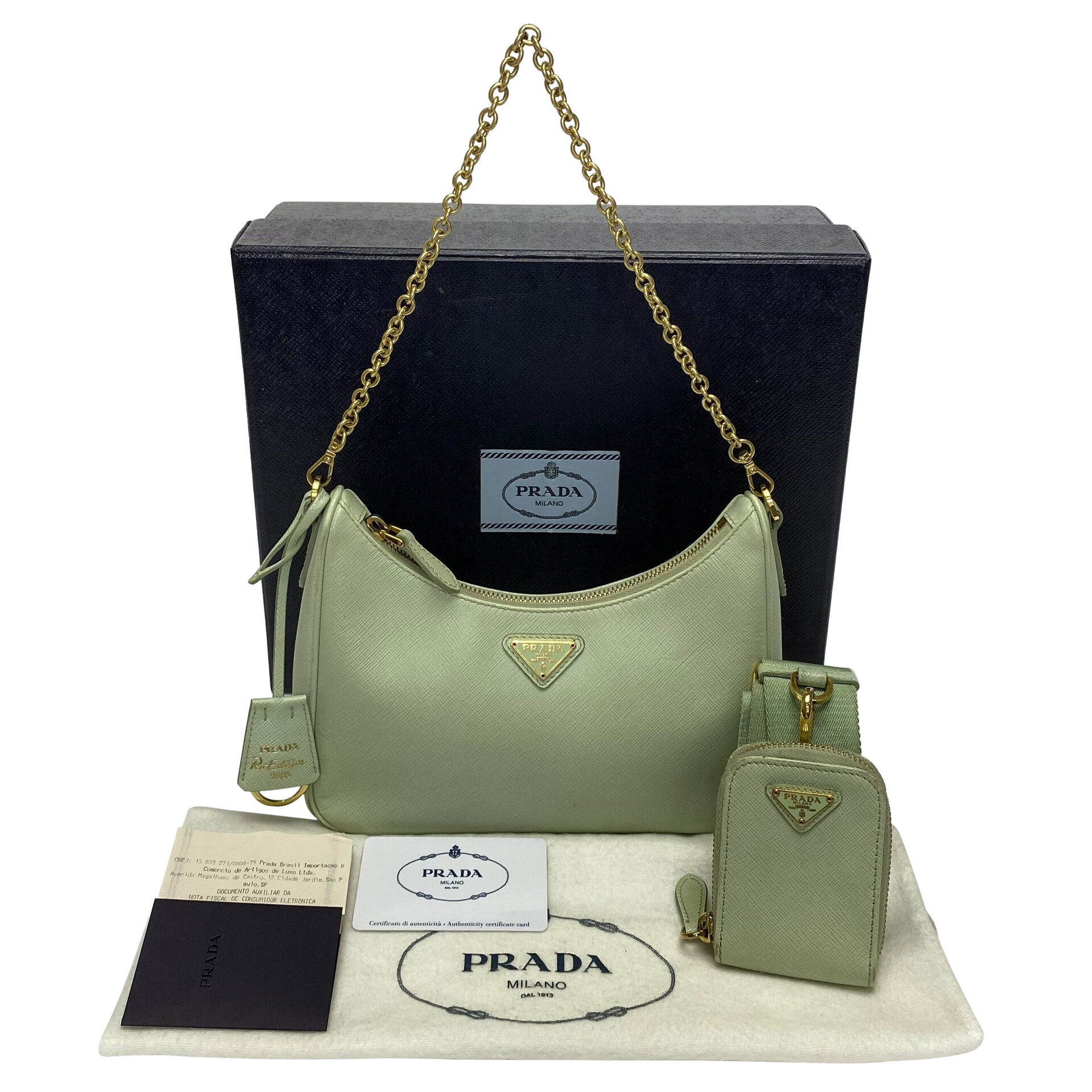 Bolsa Prada Re-Edition Verde