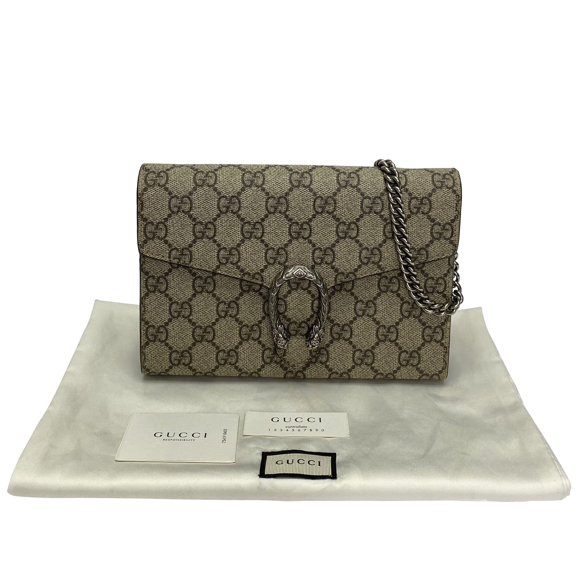 Bolsa Gucci Dionysus GG Supreme Chain Wallet