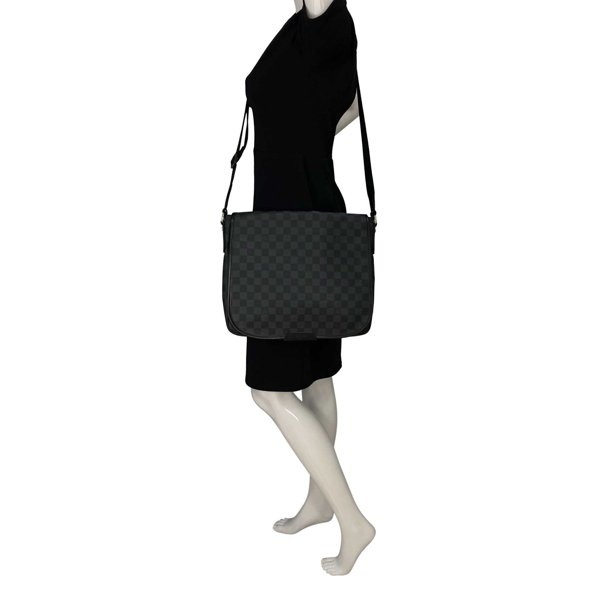 Bolsa Tiracolo Louis Vuitton Renzo MM Damier Graphite