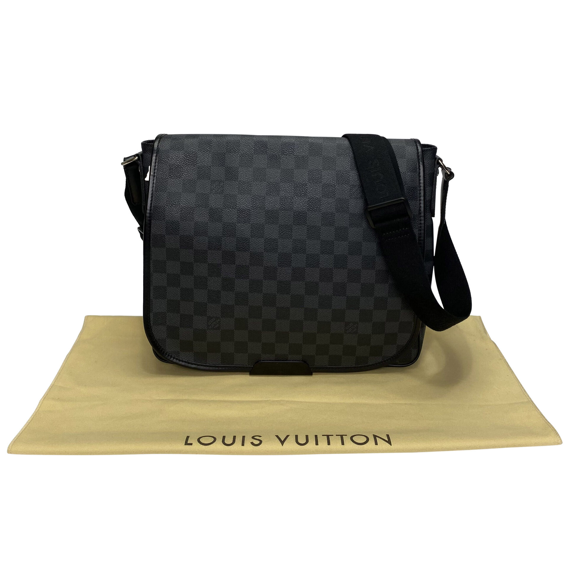 Bolsa Tiracolo Louis Vuitton Renzo MM Damier Graphite