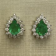 Par de Brincos Gota de Esmeralda - 1.17 ct.