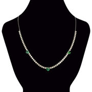 Colar Esmeraldas e Diamantes - 1.87 ct.