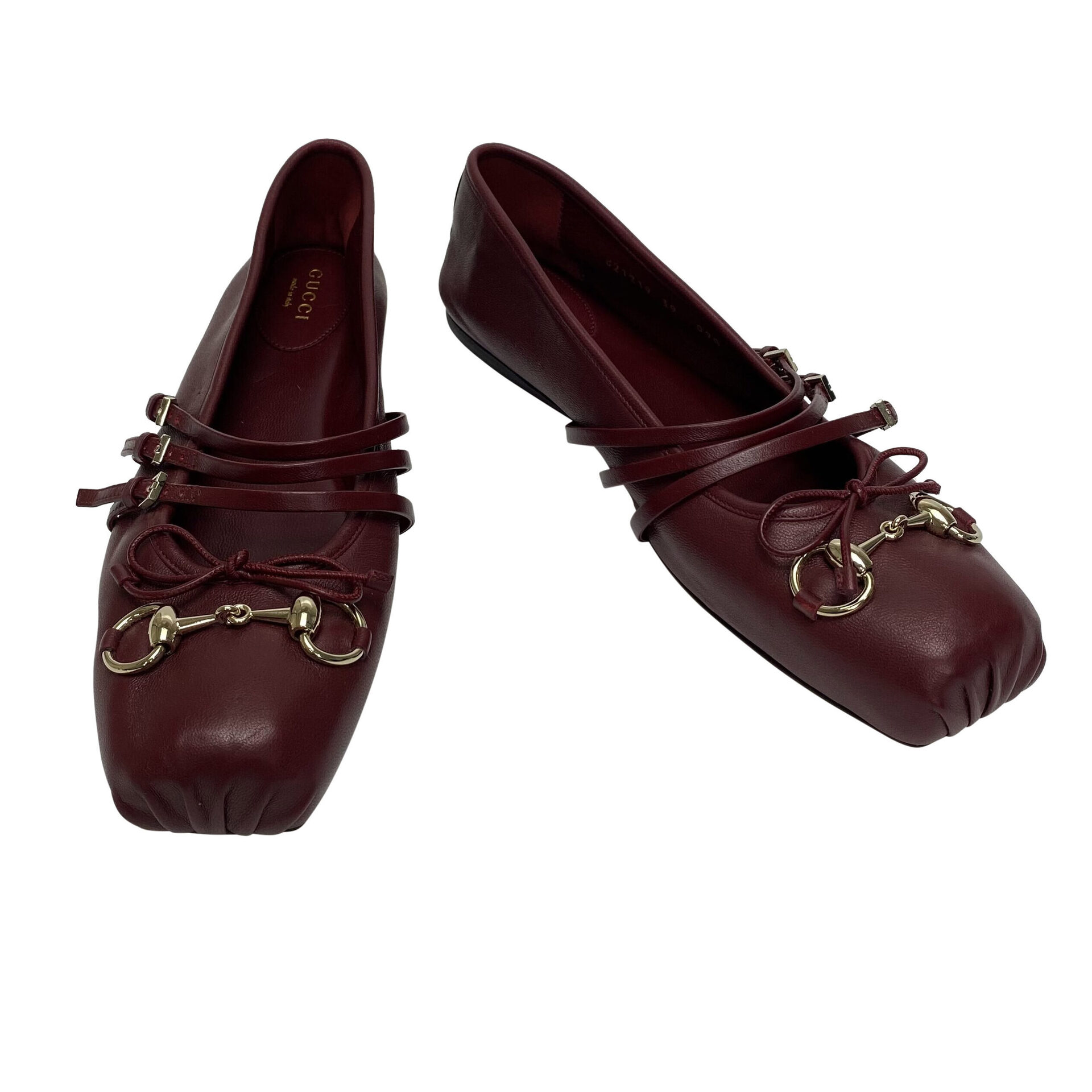 Sapatilha Gucci Horsebit Couro Vinho