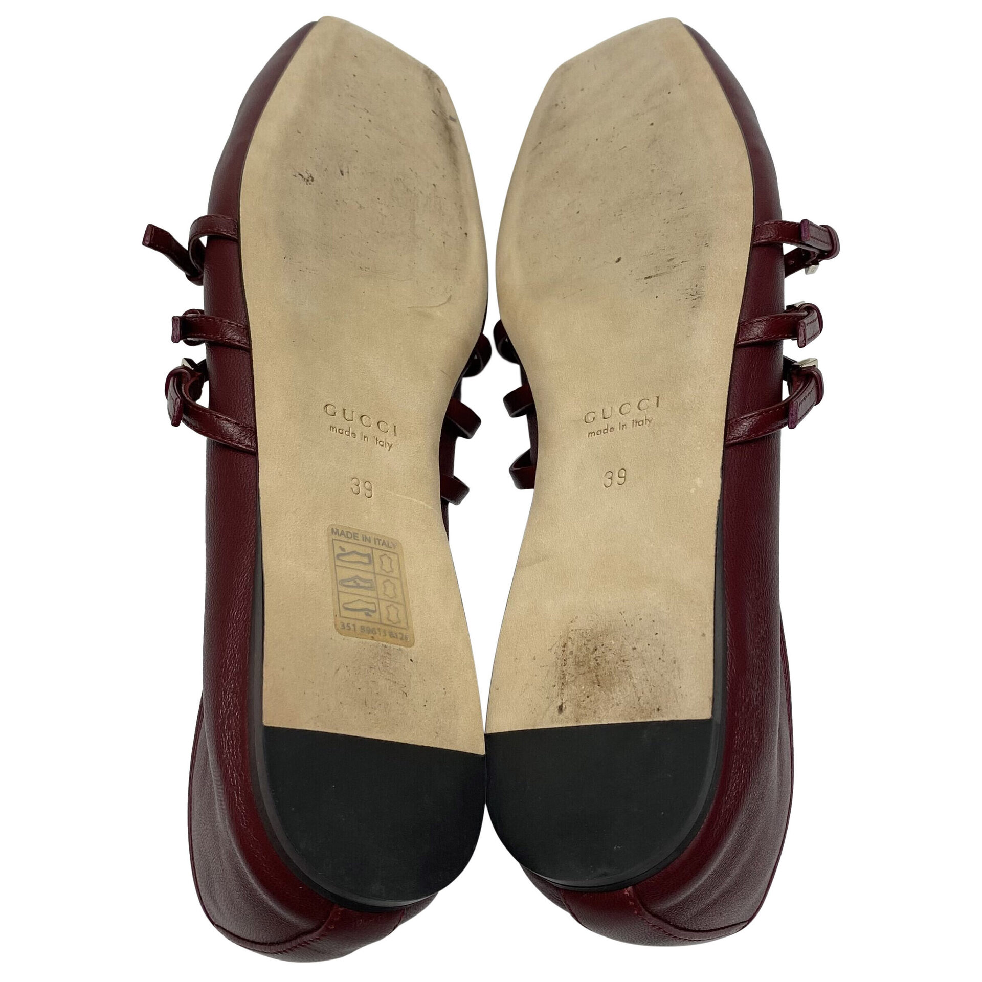 Sapatilha Gucci Horsebit Couro Vinho