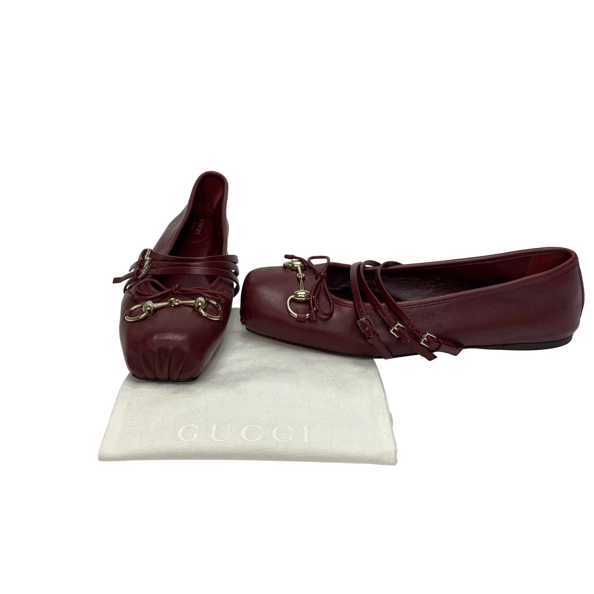 Sapatilha Gucci Horsebit Couro Vinho