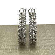 Par de Brincos Argolas Diamantes